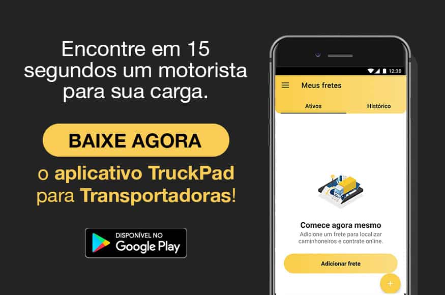 Transportadora Digital e  Aplicativo de fretes TruckPad